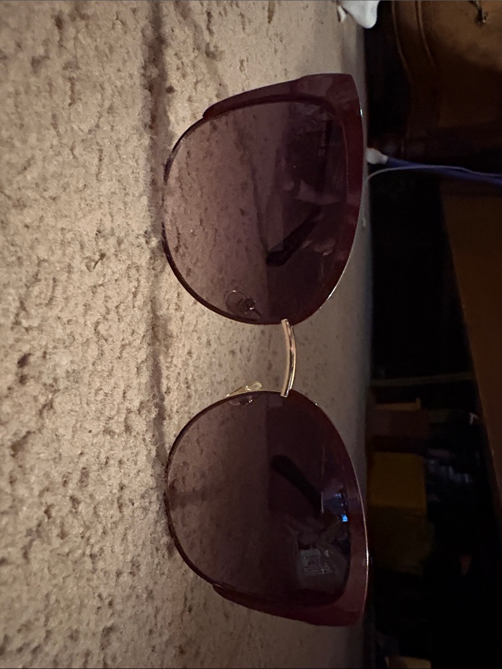kate spade Purple Gradient Oversized Butterfly Sunglasses with Gold Bridge